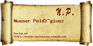 Nusser Pelágiusz névjegykártya